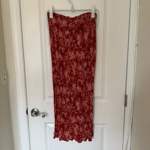 Free People Floral Red Skirt